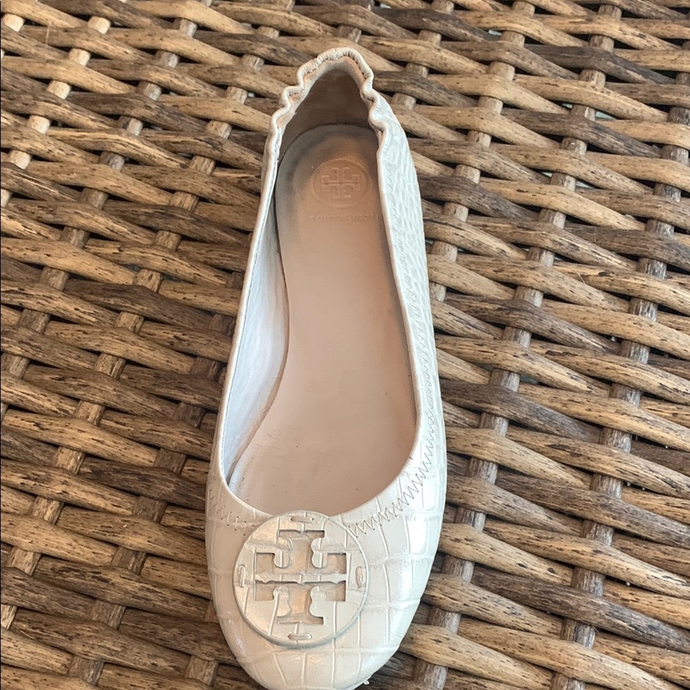 Tory Burch Cream Ballet Flats